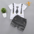 thumbnail image 2 of zuwimk Baby Boy Outfit Sets ,Baby boys Graphic T-shirt and Shorts 2-piece Outfit Set Gray, 2 of 3