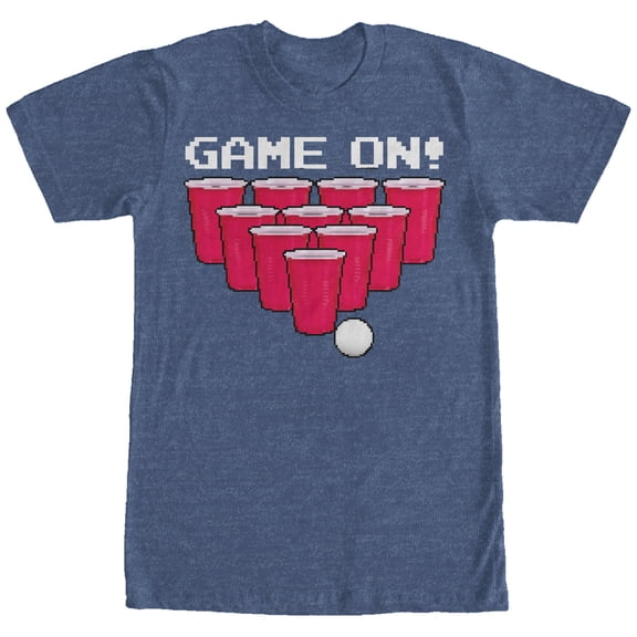 Men's Lost Gods Game on Pong  Graphic Tee Navy Blue Heather Small