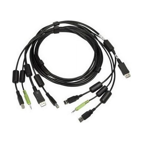 Avocent 6ft USB Keyboard, Mouse & DisplayPort Video Cable w/ Speakers & CAC