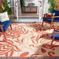 thumbnail image 2 of Safavieh Courtyard Crystal Floral Indoor/Outdoor Area Rug, Natural/Terracotta, 8' x 11', 2 of 11