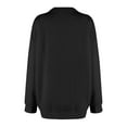 thumbnail image 5 of Women's Spring Summer Tops Women's Fashion Solid Color V Neck Long Sleeve Loose Pullover Sweatshirt Top, 5 of 6
