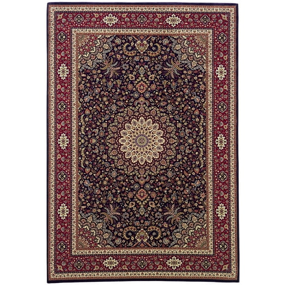 Oriental Weavers Ariana Area Rug 095B3 Traditional Blue Medallion Flowers 12' x 15' Rectangle