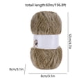 thumbnail image 3 of Hilo de algodón de piel sintética de visón para tejer y ganchillo – Hilo grueso, suave y voluminoso para sombreros, mantas de bebé, bufandas – 67 yardas, 3 of 6