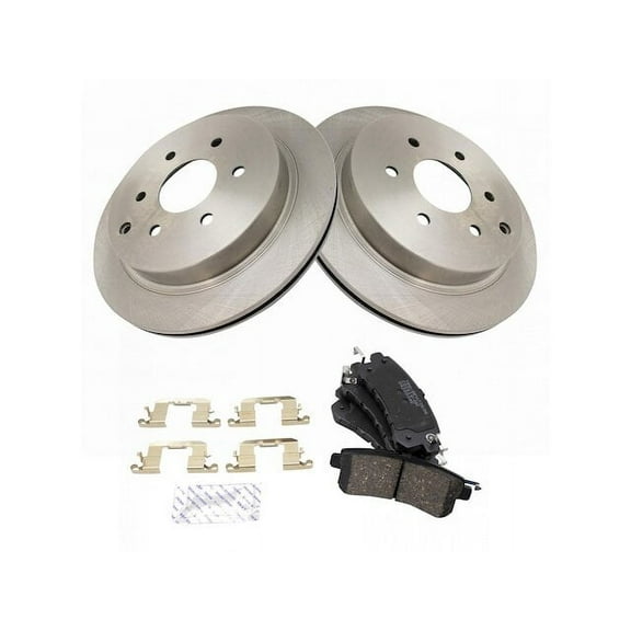 Rear Brake Pad and Rotor Kit - Compatible with 2017 - 2021 Nissan Armada 2018 2019 2020