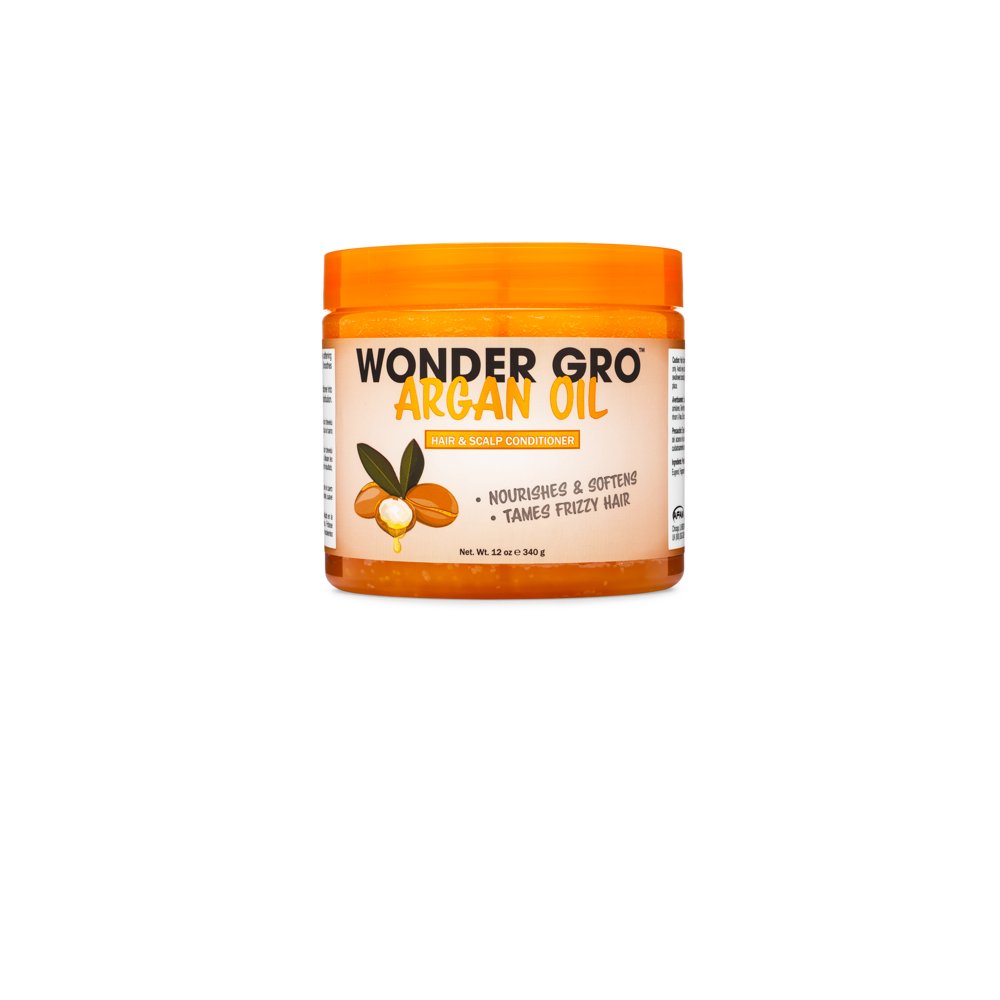 Wonder Gro Argan Oil Hair Grease Styling Conditioner, 12 fl oz FrizzFree Grease Nourishes
