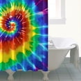 thumbnail image 4 of Colorful Tie Dye Pattern Shower Curtain 72"x72" ,Bathroom Decorative Shower Curtains Set with 12 Hooks,Modern Waterproof Washable Shower Curtain, 4 of 6