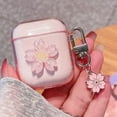thumbnail image 3 of Glitter Cherry Blossom Pendant for Apple AirPods Pro 1/2/3 Generation Wireless Bluetooth Headset Cover Transparent Glitter (Pink,For Airpods 3 ), 3 of 5