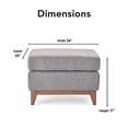 thumbnail image 3 of Finch OTM10011A Maxwell Living Room Coffee Table Footstool, Tool-Free Assembly, Ottoman, Gray, 3 of 5