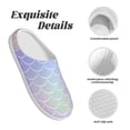 thumbnail image 5 of Lsque Fish Scale1 Pattern Womens Comfort Cotton on Scuff With Memory Foam and Anti-skid Sole Slipper-42/43, 5 of 7