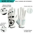 thumbnail image 2 of FINGER TEN Men’s Golf Glove Left Hand Right with Ball Marker Value 1 Pack, Weathersof Grip Soft Comfortable, 2 of 7