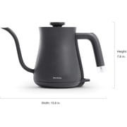BALMUDA The Kettle | Electric Gooseneck Kettle | Lightweight | Stainless Steel | 0.6L (20fl oz) Capacity | Neon Light Indicator | Perfect for Tea and Coffee | US Version | Black