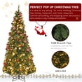 thumbnail image 3 of Glaxias 7.5ft Automatic Tree Structure PVC Material 600 Lights Warm Color 8 Modes 1200 Branches Christmas Tree Green, 3 of 7