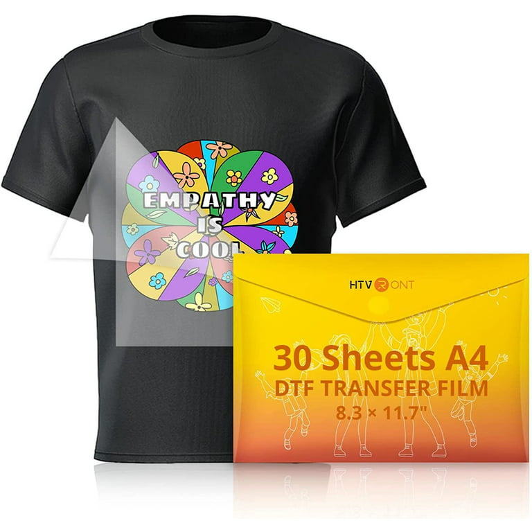 HTVRONT 10pc A3(11.7 inch x 8.3 inch) DTF Transfer Film for Sublimation Paper with Dark Fabric, Size: 21*29.7cm