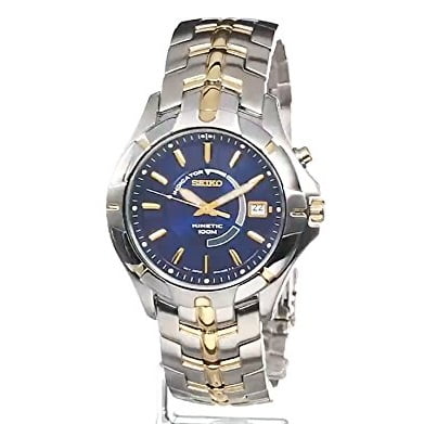 Seiko Men's SKA402 Kinetic Two-Tone Watch - Walmart.com