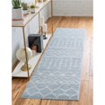 thumbnail image 1 of Unique Loom 3147650 2 ft. x 9 ft. 10 in. Moroccan Trellis Runner Rug, Light Blue, 1 of 1