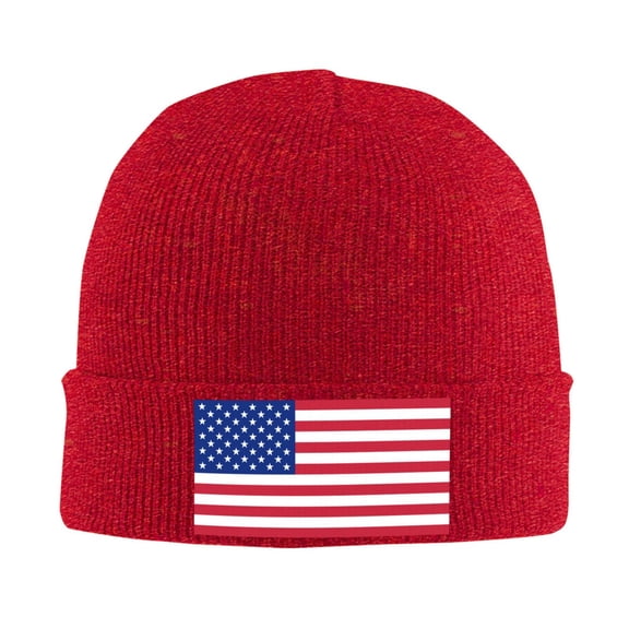 Love America Beanie Hat Men Women Warm Printed Cap Knit Beanies Hats Outdoor Winter Red