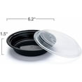 thumbnail image 3 of 16oz Meal Prep 6" Round Food Containers with Lids, Microwavable Plastic 10 Pack, 3 of 7