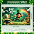 thumbnail image 2 of Green Theme St. Patrick's Day Banner Shamrock Design Leprechaun Backdrop Rainbow Pattern Gold Coin Decor Festival Display for St. Patrick's Day Party Festival Home Celebration, 2 of 9