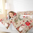 thumbnail image 4 of Manfei Kawaii Penguin Animal Full Size Comforter Sets, Christmas Snowman Bedding Comforter Set, Winter Flower Plant Reversible Bedding Sets, Microfiber Bedroom Decor, 3 Pieces, 4 of 8