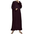 thumbnail image 2 of Bovxnpu Long Sleeve Dress for Women Fall Dresses, Women Long Sleeve Dress Plus Size Dresses Loose Elegant Maxi Dress Muslim Dress Spring Fall Outfits, 2 of 7