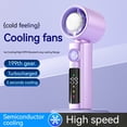 thumbnail image 4 of Ventilador Portátil De Mano Con Velocidad De Viento Helado Mini Ventilador Recargable Pantalla Led Bajo Nivel De Ruido Para Viajes/Aire Libre/, 4 of 4