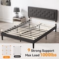 thumbnail image 6 of Sailvan Queen Bed Frame with Upholstered Headboard,Platform Bed Frame Queen Size ,  Button Tufted Headboard, No Box Spring Required,Noise Free, 1000 lbs Capacity, 6 of 11