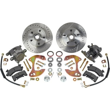 Deluxe Brake Kit, 55-57/59-64 Chevy Full-size Car,Drilled/Slotted