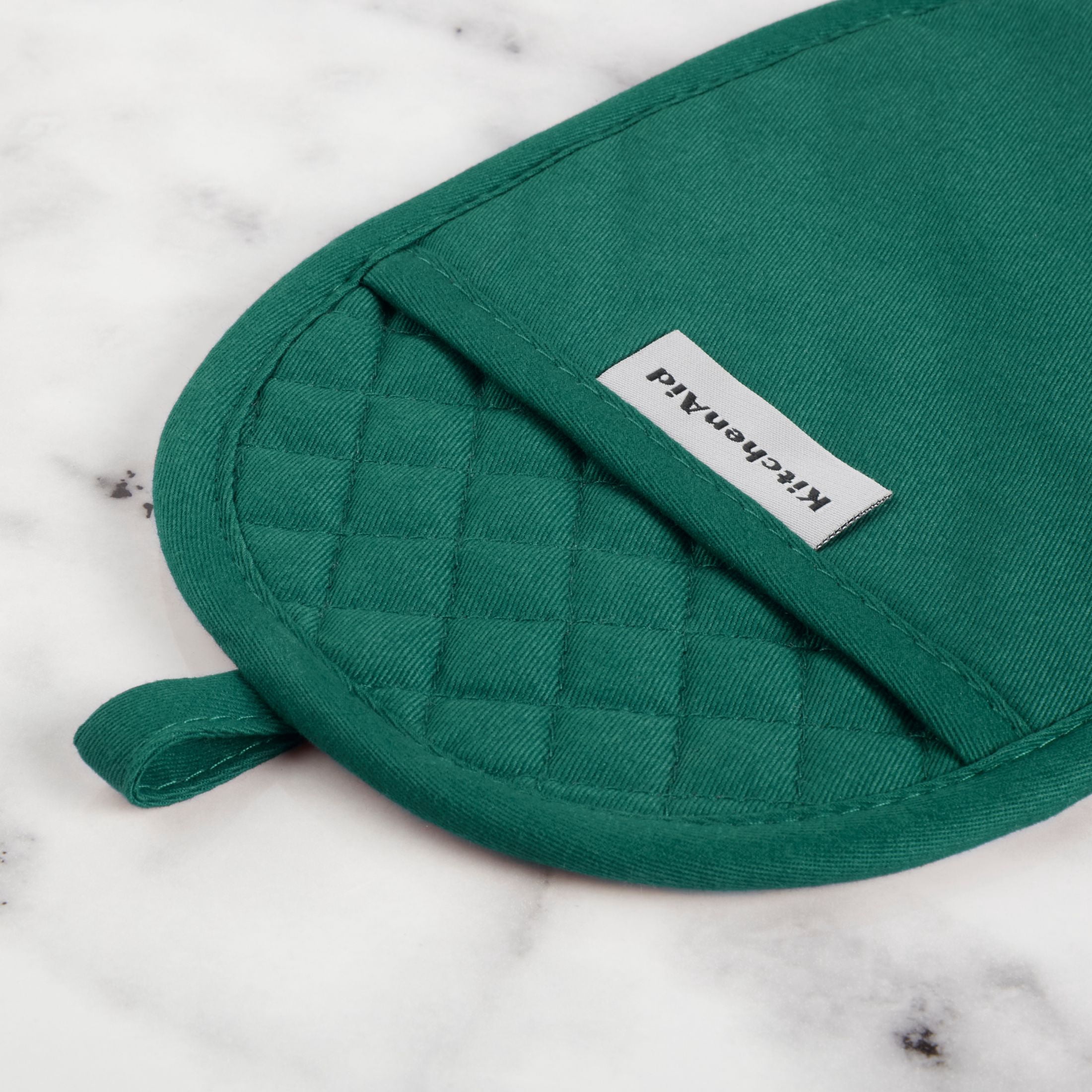 KitchenAid Asteroid Pot Holder 2-Pack Set, Pebbled Palm Green, 6.5"x10"
