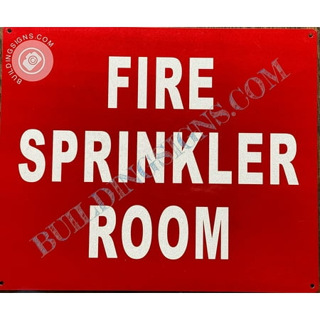 

fire Sprinkler Room Sign (Reflective red Aluminium 10X12 inch Rust Free) (ref-2201)