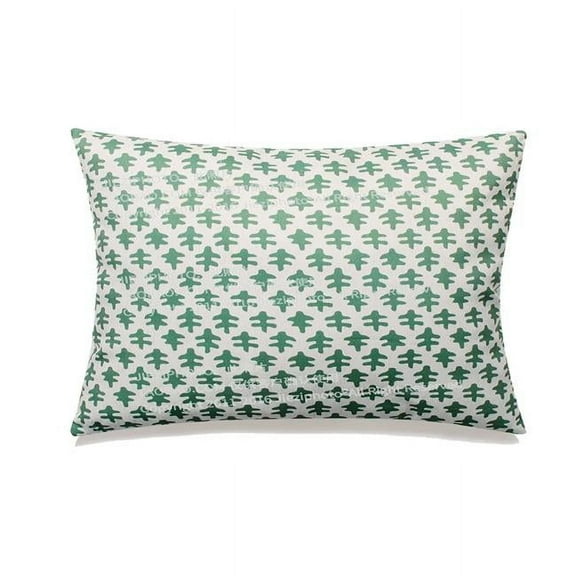 MDR Trading Inc. HU-MP1420ICOLGROP Green Oak Leaves On White Lumbar With Polyester Insert Pillow