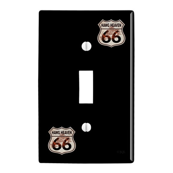 Hawg Heaven Route 66 Highway Hog Biker Motorcycle Plastic Wall Decor Toggle Light Switch Plate Cover