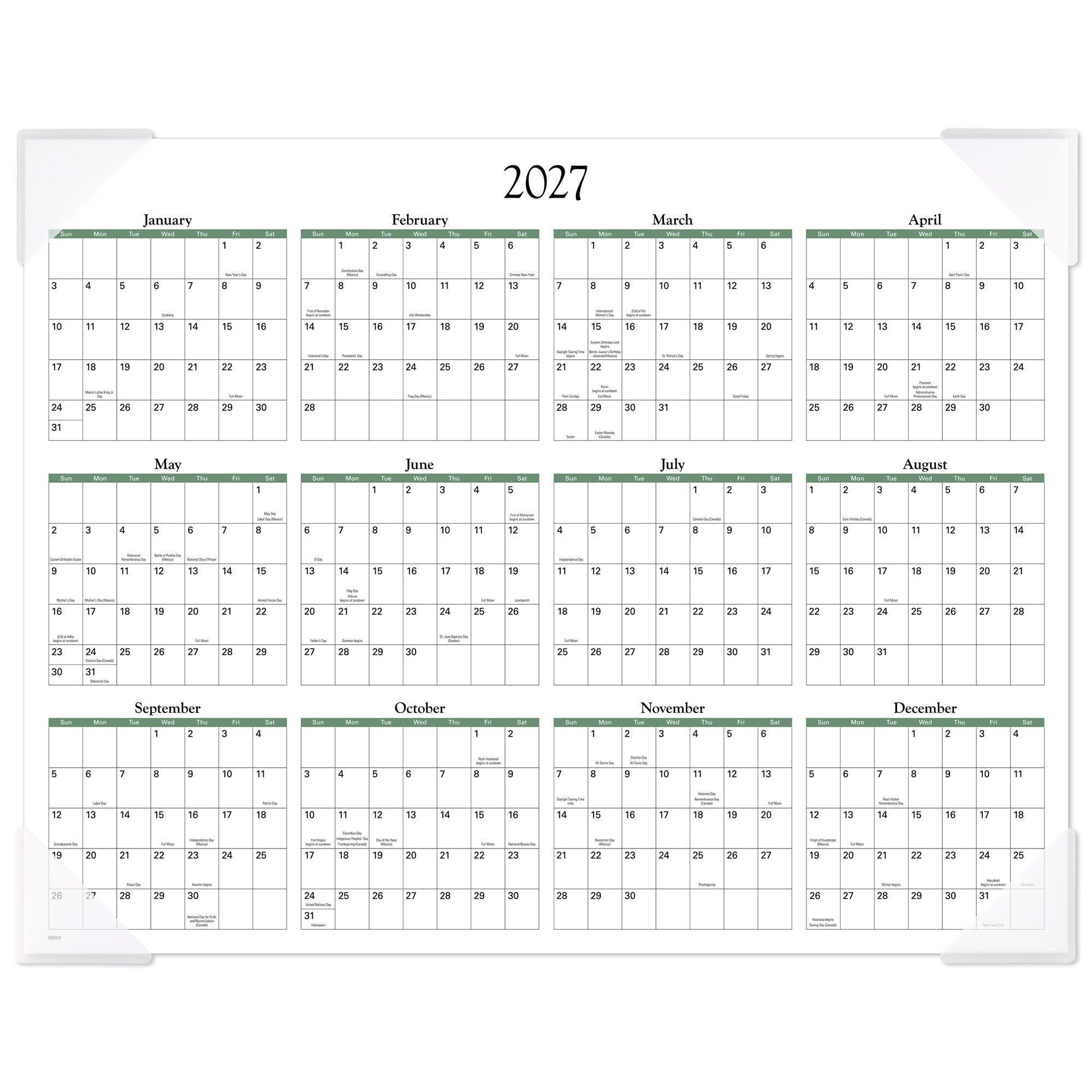 AT-A-GLANCE 2026 Panoramic Seascape Monthly Desk Pad Standard 21 34 x 17 - Desk
