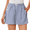 Blue White Plaid, variant on Women's Plaid Pajama Shorts Y2K Lounge Pants Candy colors Striped Pj