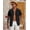 Black, variant on Men's Casual Button Down Shirt Short Sleeve Textured Summer Cuban Beach Shirts