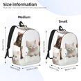 thumbnail image 2 of Disketp Cute Kittens And Puppy print Canvas Backpack Lightweight Travel Daypack Student Rucksack Laptop Backpack-Small, 2 of 5