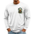 thumbnail image 3 of YNGKMEA Mens Long Sleeve T Shirts Pumpkin Print Print Tshirts Casual Crew Neck Fashion Tee, 3 of 5