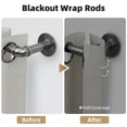 thumbnail image 2 of 66" to 120"Curtain Rods for Windows, 1 inch Industrial Curtain Rod, Adjustable Wrap Around Curtain Rods, Industrial Indoor/Outdoor Curtain Rod, Darksliver, 2 of 7