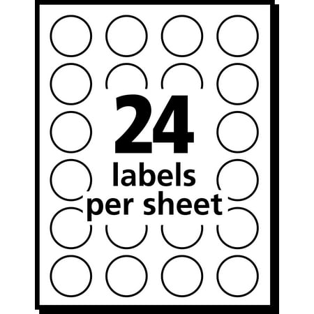 Avery Removable Print or Write Color Coding Labels, 3/4" Round, Assorted, Pack of 1008 (5472)