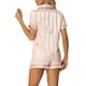 thumbnail image 3 of Conjuntos de pijama de satén para mujer INSPIRE CHIC, ropa de noche, camisetas con pantalones cortos, conjuntos de lounge M Rosa claro, 3 of 6