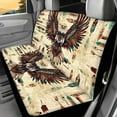 thumbnail image 5 of Pzuqiu Vintage Eagle Car Seat Covers Sets Breathable Front and Rear Split Bench for Cars Anti-Slip Back Fabric Automotive Seat Covers Universal Fit Most Cars,SUV, Trucks, 5 of 7