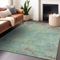Addison Rugs Chantille Indoor/Outdoor Transitional Abstract Seafoam Washable Rectangle Rug, 5' x 7'6"