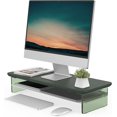 thumbnail image 1 of Monitor Stand Acrylic Dual Monitor Riser Acrylic Monitor stand with Storage Organizer for Computer Laptop Printer TV Oak, 1 of 7