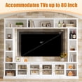 thumbnail image 6 of LiviNest All-in-One Entertainment Center for Living Room: 5-in-1 TV Stand with Bookshelves & Glass Doors - 80 Inch TV Console Unit with 176lbs Capacity & Anti-Tip Safety for Family Homes, 6 of 6