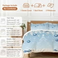 thumbnail image 6 of Christmas Tree Navy Ball Bedding Duvet Cover Set Full 4 Pieces White Pine Branch Winter Snowflakes Blue Bedding Set with Zipper Closure,1 Comforter Cover 86x86 Inches 1 Flat Sheet & 2 Pillow Cases, 6 of 7