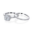 thumbnail image 4 of Kobelli 14k Gold Cushion Forever One Moissanite Floating Halo Bridal Set DEF/VS, GH/I, 4 of 5