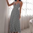 thumbnail image 4 of Nuevo vestido sexy de terciopelo con escote cuadrado y bolsa a la cadera, talla M verde, 4 of 5