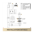 thumbnail image 2 of Bathtub Drain Toe Bath Tub Drain Kit with Two-Hole Overflow Faceplate, Bath Tub Drain Set Replacement Assembly, 2 of 7