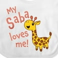 thumbnail image 4 of Inktastic My Saba Loves Me Cute Giraffe Boys or Girls Baby Bib, 4 of 4