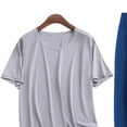 thumbnail image 4 of Mens Big and Tall Pajama Set Bamboo Viscose Soft Pijamas Sets for Men Loose Fit Short Sleeve Full Length Pants Pjs Sleepwear with Pockets Size L-5XL Khaki, 4 of 5