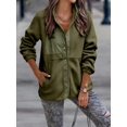 thumbnail image 3 of REDHOTYPE Women's Button Long Sleeve Brushed Jacket Coats with Pockets, 3 of 4